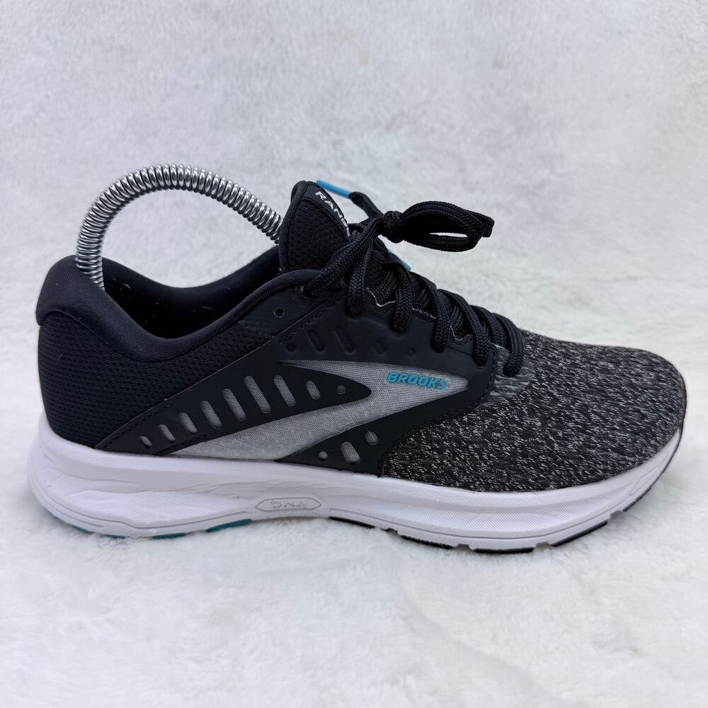 Brooks Range 2 Womens Running Walking Shoes Black Gray Athletic Sneakers 7.5 US